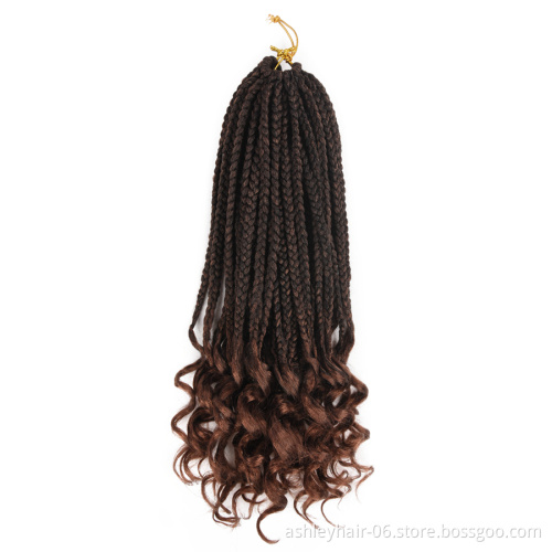 Good Quality Heat Resistant 3D Cubic Twist Extension Box Braids Curly Hair